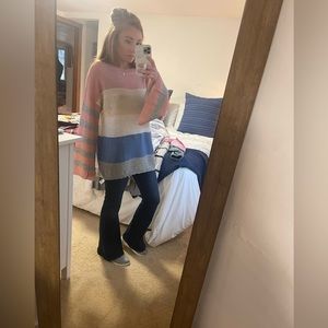 Striped bell sleeve sweater!